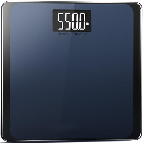 550lb Bathroom Digital Scale for Body Weight with Ultra-Wide Platform and Large LCD Display, Accurate High Precision Scale with Extra-High Capacity