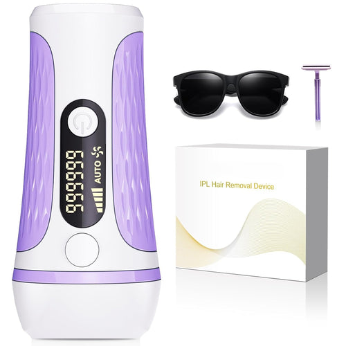 IPL Laser Hair Removal Device Permanent for Women & Men, 999,999 Flashes Safe Effective Lasting Hair Remover, Alternative to Salon, for Face Arms Armpit Legs Bikini Area Whole Body Home Treatment