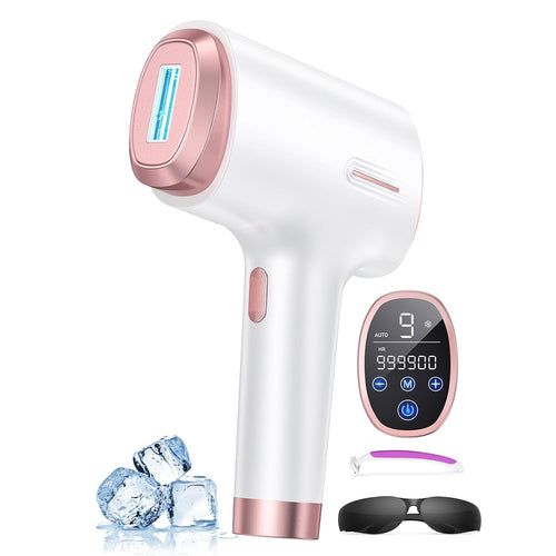 IPL Laser Hair Removal Device - 41°F Ice Cooling Painless Laser for Women Men, Face Body Bikini, 21J Energy, 96% Hair Reduction, At-Home Professional Results
